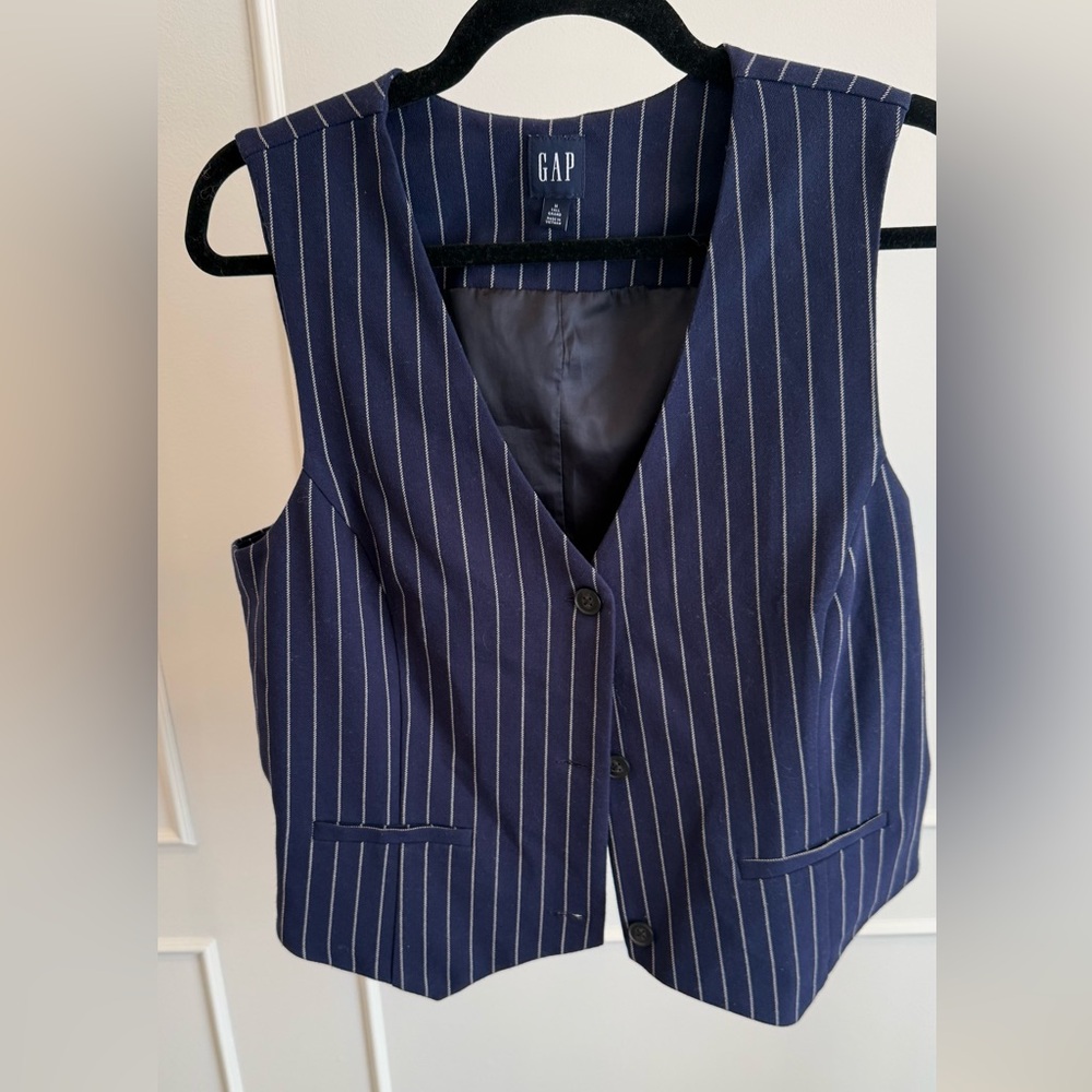 GAP Dark Blue Striped Vest